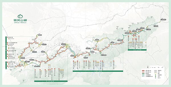 微笑山線大縱走旅遊路線《走進城市裡的家山》。圖/新北市觀旅局提供