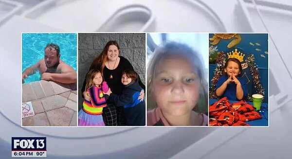美國佛州一家4口慘遭房東槍殺後焚屍。圖/截自FOX 13 Tampa Bay在YouTube頻道畫面