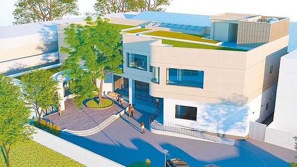 三芝圖書館拆除新建工程終於在5月23日順利決標,預計2026年完工啟用,圖為三芝圖書館完工模擬圖。圖/新北市立圖書館提供