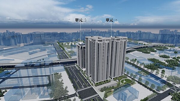 本案兩單元模擬圖未來將整併開發。圖/高雄市都發局提供