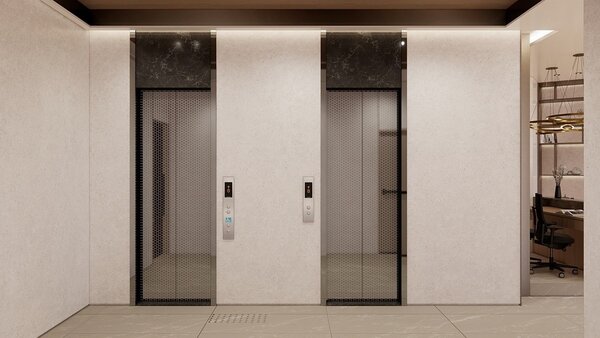 一層四戶配置兩部電梯，相當夠用。圖／合悅建設提供

