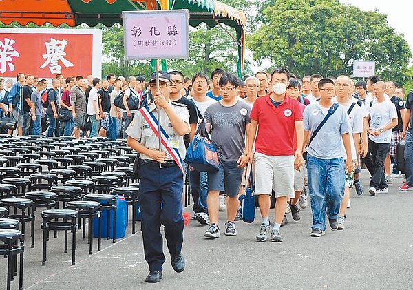今年替代役召訓人數從去年的6505人增至5萬8618人。圖/摘自內政部研發替代役資訊管理系統官網