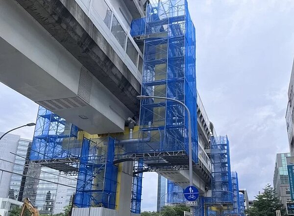 新北環狀線現正修復中。圖／新北捷運局提供