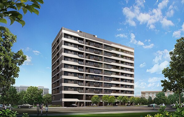 寶佳「學知苑」為明新重劃區預售新案，區域商機大，店面產品詢問度相當熱。圖／寶佳「學知苑」提供
