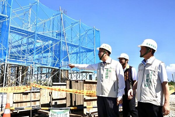 學甲多功能教育園區進度超前。圖/台南市政府提供