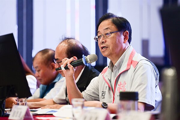 桃園市長張善政8日下午率領市府團隊前往八德區，出席「113年桃園市市長訪視基層八德區座談會」。圖／桃園市政府提供