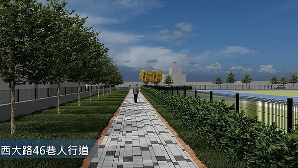 西大路46巷人行道。圖/新竹市政府提供