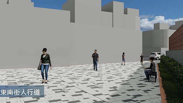 東南街人行道。圖/新竹市政府提供
