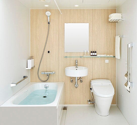 潤鴻建築與日本驪住展開跨國技術合作，為台灣市場量身打造的整體衛浴解決方案。圖／業者提供