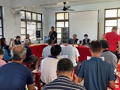 頂安農村社區土地重劃先期規劃說明會。圖/台中市地政局