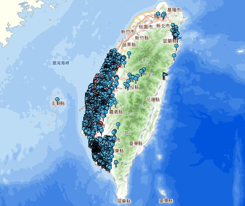 凱米颱風在全台造成逾3,000件淹水災情，圖片經濟部水利署提供