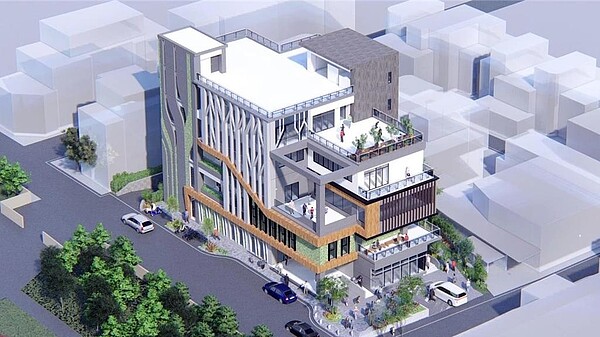 花蓮吉安兒少家庭福利館去年4月開工動土,28日正式上樑,年底完工後將提供托嬰、親子及青少年福利等整合式社區及家庭服務。圖/花蓮縣政府提供、羅亦晽花蓮傳真