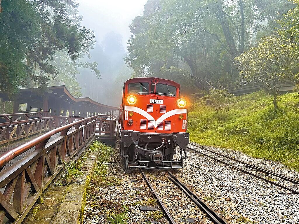 配合阿里山森林遊樂區開園時間,阿里山林鐵位於遊樂區內沼平線及神木線2條支線,29日上午9點起恢復正常行駛。(林鐵及文資處提供/呂妍庭嘉義傳真)