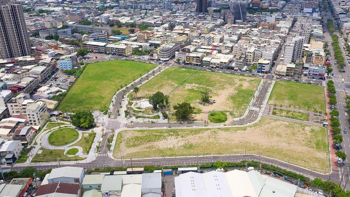 台中市第15期大里杙市地重劃區空拍圖。圖／台中市政府提供