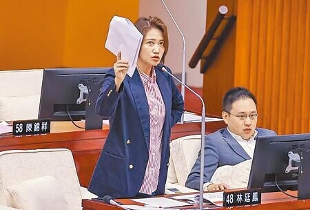 
民進黨台北市議員林延鳳（左）質疑「求職者交通補助」計畫執行率低。（本報資料照片）
