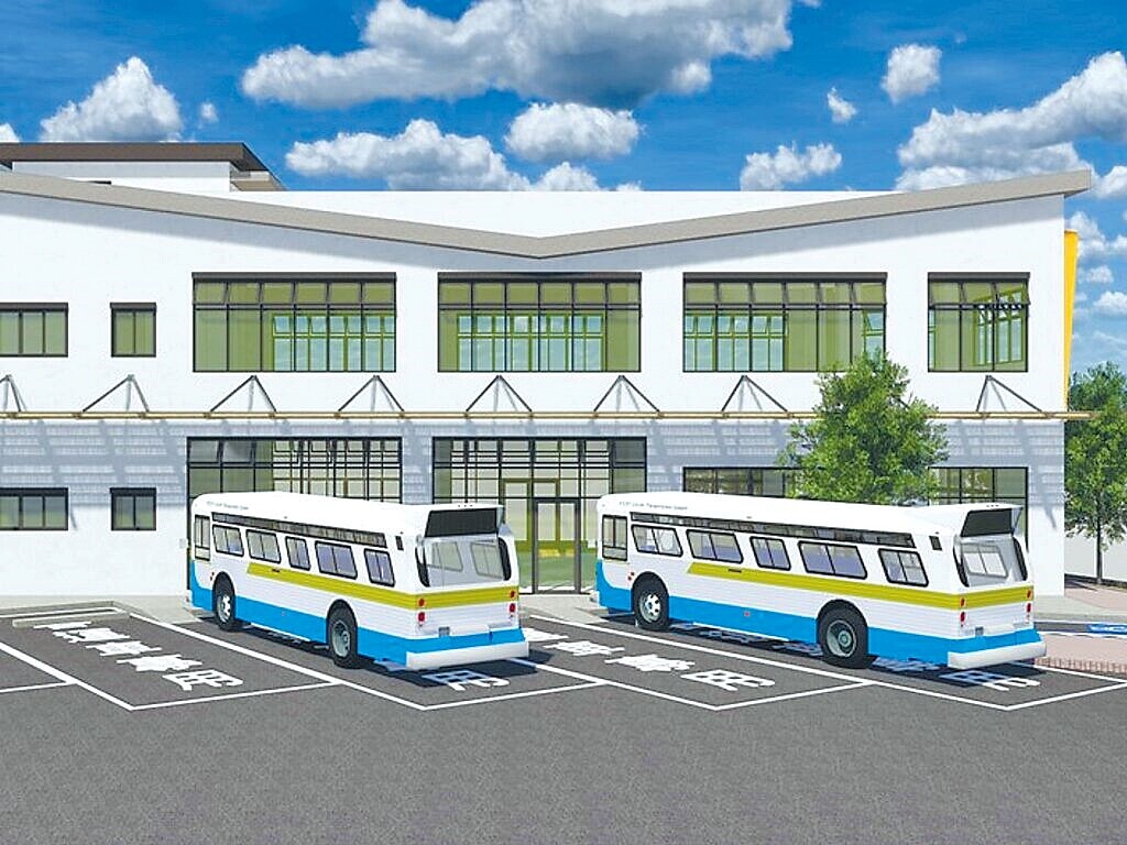 彰化縣政府規畫租用二林鎮二溪路一段與仁愛路口的台糖土地新建轉運站,可望於今年底完工啟用。圖為完工模擬圖。圖/彰化縣政府提供、孫英哲彰化傳真