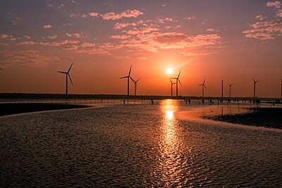 高美濕地黃昏美景。圖／台中市觀旅局提供