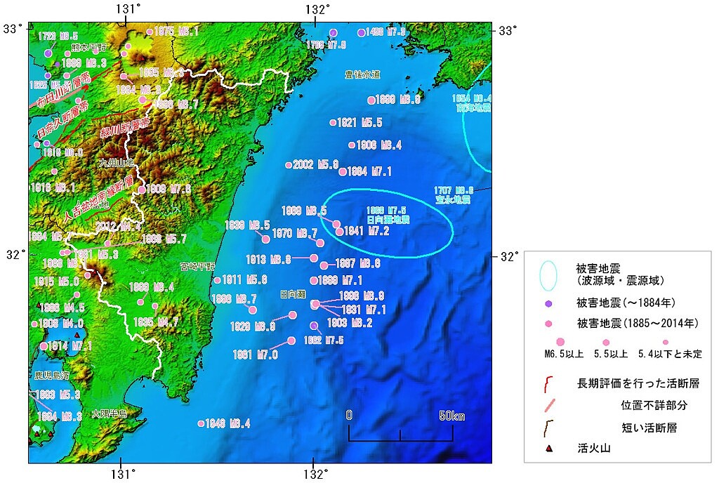 日本政府地震研究所指出,這些區域每隔十幾年至多數十年就會發生大地震。圖/日本地震調查推進本部)