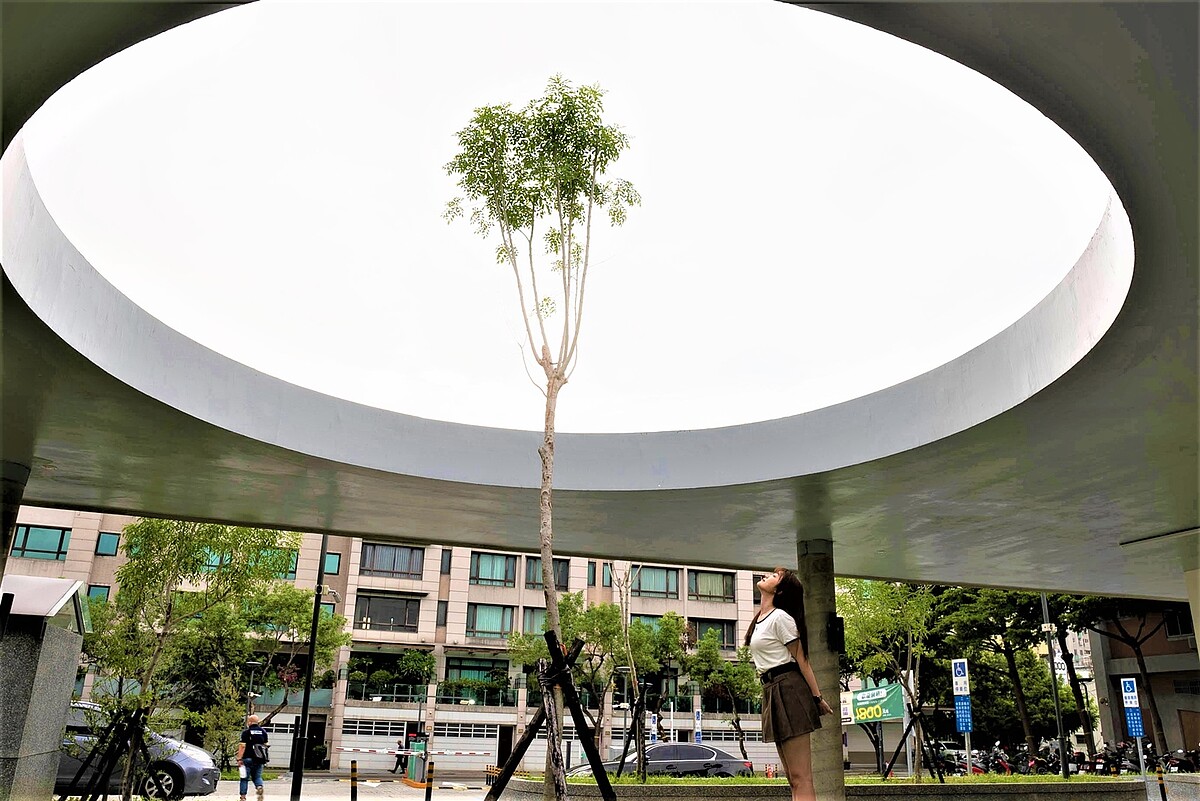 舊社公園地下停車場網美打卡新熱點。圖/台中市政府交通局提供