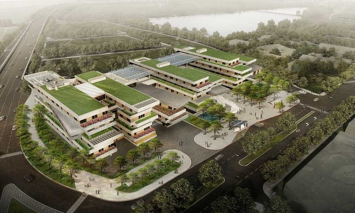 宜蘭第二行政中心工程延宕超過6年,遭審計室點名,議員也頻頻質詢進度,縣府表示將拚明年底完工。圖/縣府提供