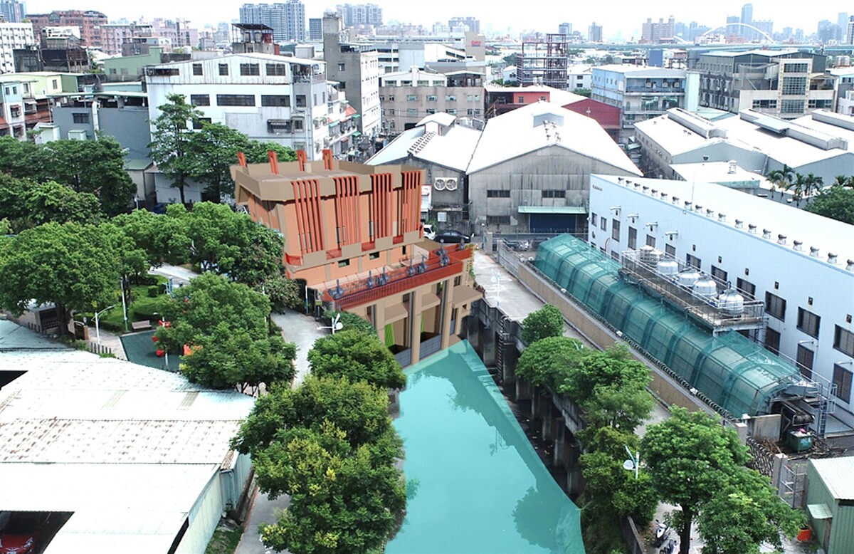 位於新北新莊的潭底溝會發出臭味,為改善狀況,新北市水利局推動潭底溝抽水站機組更新工程,但已經3度流標。圖/新北市水利局提供