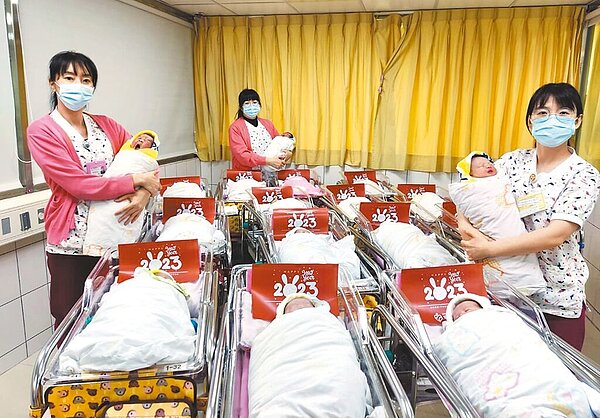 内政部指出,明年我國婦女總生育率僅有0.95人,並將進入超高齡社會,預計到2052年總人口數將跌破2000萬。(宏其婦幼醫院提供/吕筱蟬桃園傳真)