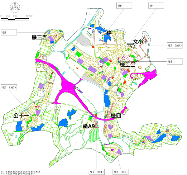 新店公設專通案都市計畫變更示意圖。圖/新北市府提供