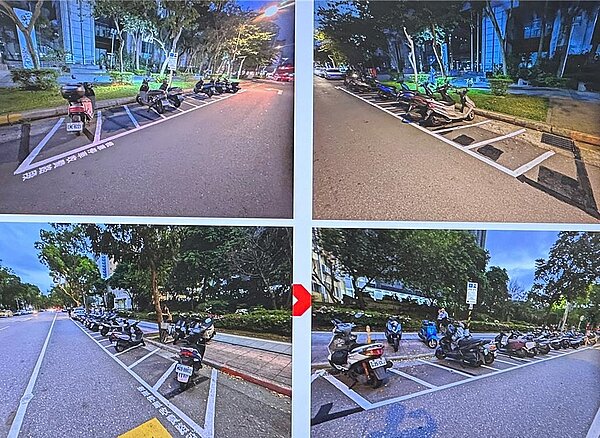 北市停管處研擬「機車與大型重型機車共用機車格位」試辦計畫,將於4月1日起為期半年,於杭州南路1段24號及徐州路2號等2個地點,試辦大型重機與普通重機共用停車格。圖/台北市交通局提供