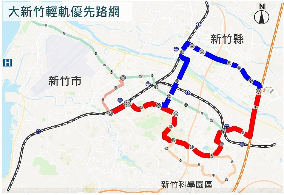 大新竹輕軌將橫跨新竹縣市。圖／竹市府提供