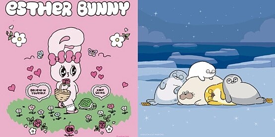 參展品牌 左:Esther Bunny艾絲樂小兔、右:Sealook海豹看看。圖源:廠商提供