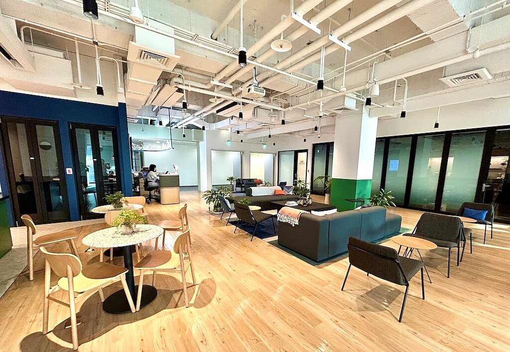 亞洲共享辦公空間品牌JustCo在2019年來台灣設點，至今共有4個據點，包括台北市信義區、中山區民生建國大樓、松山區宏泰金融大樓，以及竹北國泰世興大樓。圖／好房網News記者蔡佩蓉攝影