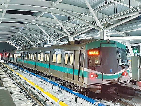 高雄捷運6日起至19日進行岡山路竹延伸線第1階段試運轉，預計5月辦理初勘。圖／高雄市捷運局提供