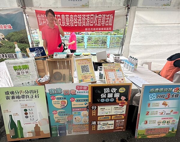 環保局資源回收宣導活動向民眾推廣正確回收觀念,攜帶回收物到活動現場可兌換好物。圖/新北市府提供