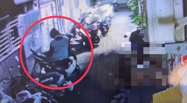 北市中正區日前接連傳出機車零件被偷,警方獲報循線逮獲犯嫌高姓男子,警詢後依法送辦。記者翁至成/翻攝
