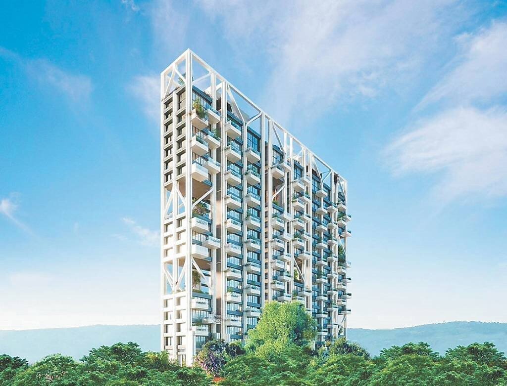 台中14期「大陸豐莚」,整棟建築綠覆率超過140%。示意圖/大陸建設提供