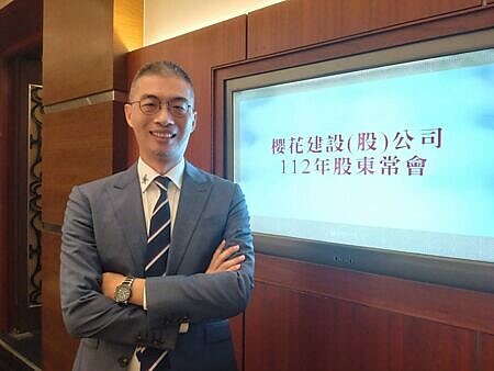 櫻花建今年推案量高達180億元,且因缺工造成交屋遞延,預期今年的交屋量將暴增。圖為櫻花建設董事長陳世英。圖∕本報資料照片