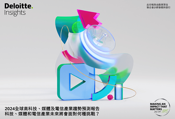 《2024全球高科技、媒體及電信產業趨勢預測》。圖/取自Deloitte TMT Predictions 2024