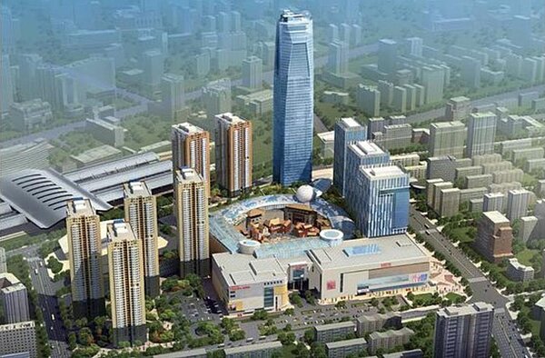 樂天集團在大陸瀋陽規劃的「樂天世界」模擬圖。圖/樂天百貨官網