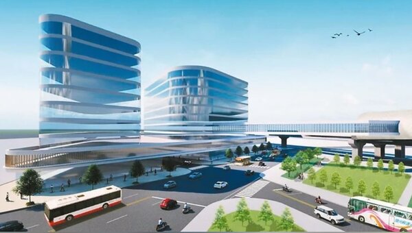 新北溪北轉運站預計2030年完工啟用，此為模擬圖。圖／新北市交通局提供