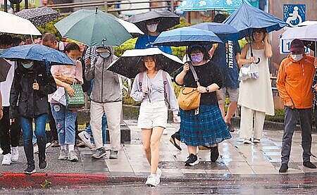 大學畢業生平均每4.18名首份薪水,就有1人只領到基本工資。圖為示意圖,台北街頭下班下課的民眾。(范揚光攝)