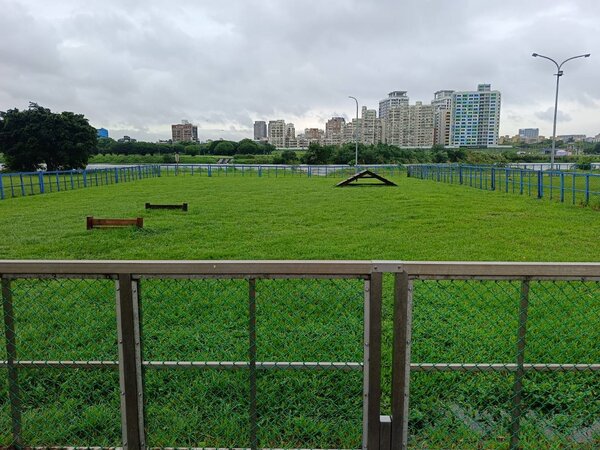 寬廣的草坪及設施，可供毛小孩放風跑跳。圖／新北市政府提供