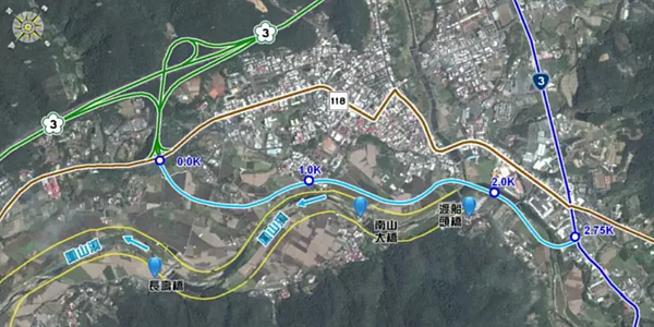 竹縣府擬新闢的關西外環道全長2.75公里,工程及用地拆遷補償費合計29.9億元,完成後將有效紓解假日交通壅塞問題。圖/新竹縣政府提供