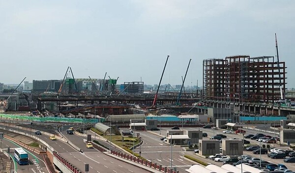 桃機第三航廈工地大景。記者黃仲明/攝影