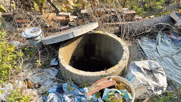 台中市石岡區某處古井傳出丟棄嬰屍案。圖／民眾提供