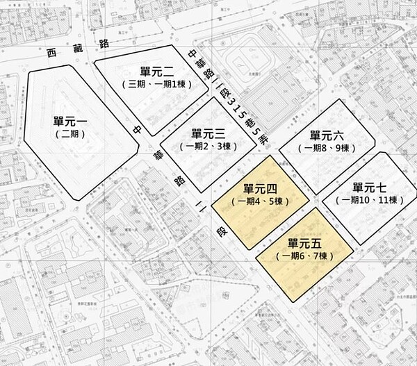 0403大地震過後，南機場整宅建築物受損，單元四、單元五經住戶自行整合第一階段意願已從約4成提高至逾75%，市府即刻啟動公辦都更程序。圖／台北市更新處提供