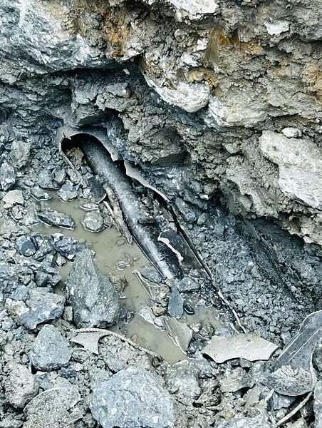 下水道工程挖損輸電線路造成北市士林區約1.2萬戶停電，已恢復供電。圖／台電提供