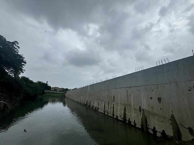 台南善化溪尾排水系統逐年改善。圖／台南市水利局提供