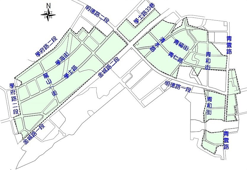 「新北市土城區暫緩發展區及附近地區市地重劃區公共污水下水道後續建設及障礙管段銜接工程」工程範圍示意圖。新北市府提供