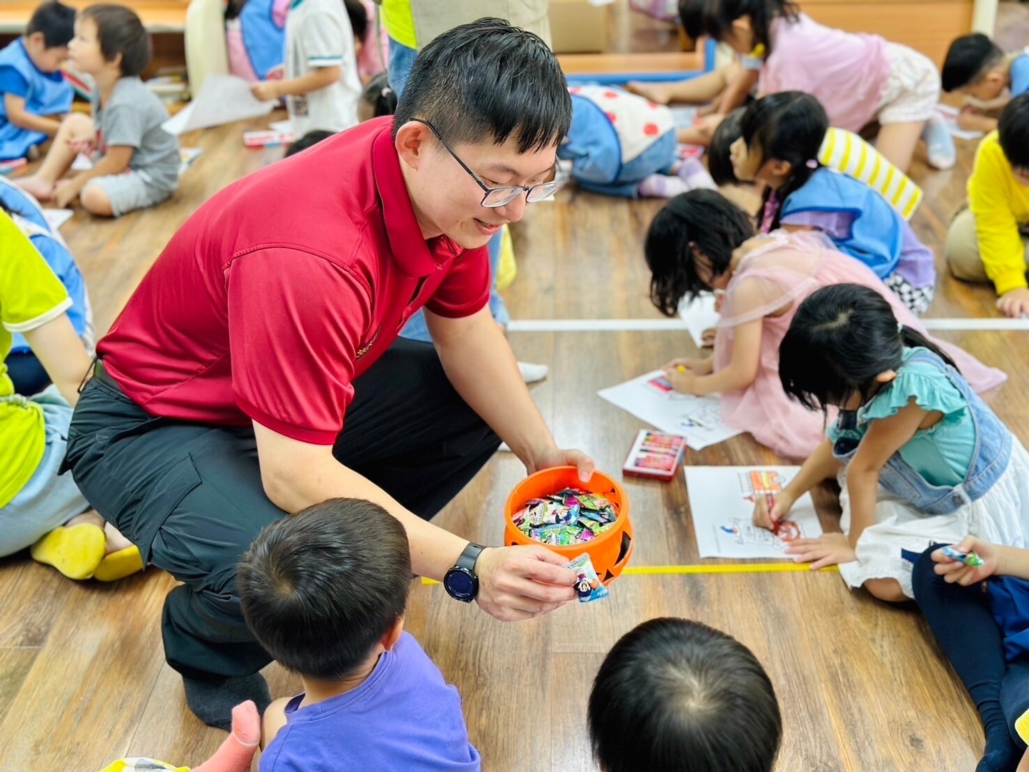 孩童提前感受萬聖節氣氛。圖：讀者提供