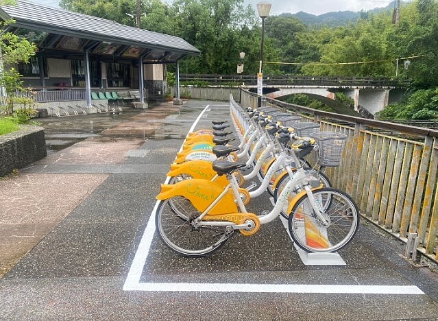 平溪區YouBike租賃站-嶺腳車站。圖/新北市政府提供